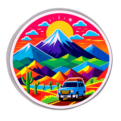 Sticker Vibrante: Viaje de Medellín a Santa Fe