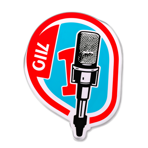 Adesivo Microfono e Logo CNN