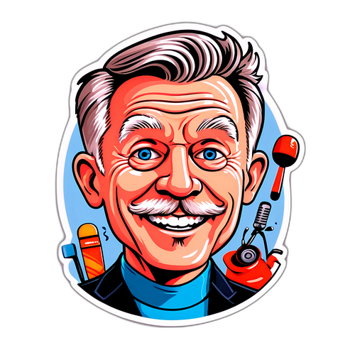 Fargerik klistremerke av Jørgen Karterud