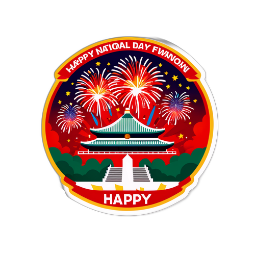 国庆节庆祝贴纸