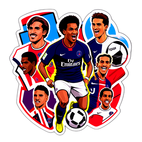 Samlerklistermærke af Toulouse-PSG: Mindeværdige Øjeblikke