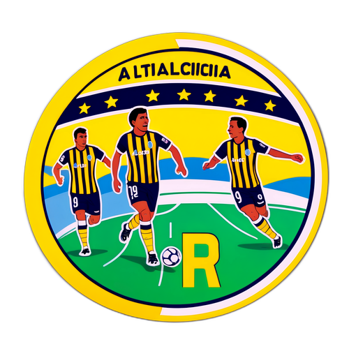 Diseño de un sticker animado de un partido entre Atlético Tucumán y Rosario Central