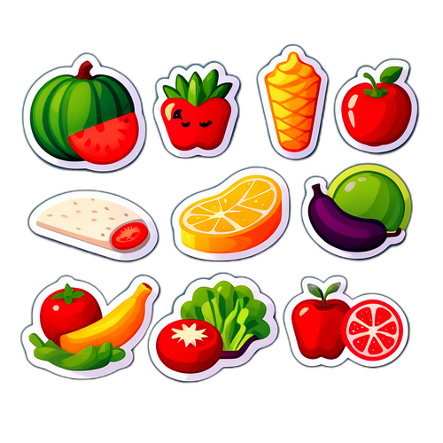 ヘルシーフードのステッカー