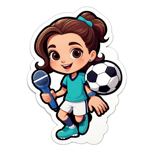 Design vesel cu Julia Sauter ca personaj de desen animat