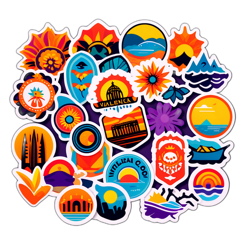 발렌시아의 독특한 색상과 디자인으로 제작된 스티커
