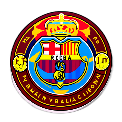 Kibandiko cha Mchezo wa Roma dhidi ya Barcelona