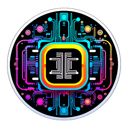Adesivo Futurista com o Logo do Xiaomi HyperOS