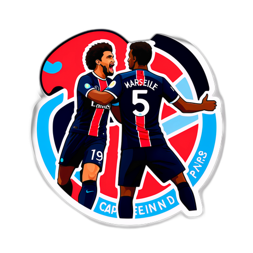 PSG와 마르세유의 매치 데이를 담은 스티커