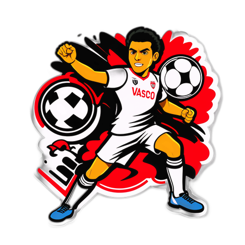 Stiker Aksi Vasco vs Internacional