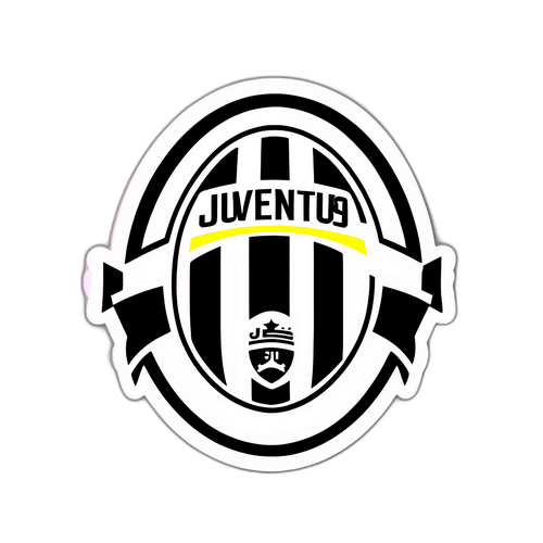 Juventus Logo Sticker im modernen, minimalistischen Stil