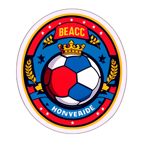 Honvéd logó stílusos, vintage megközelítésben, futballsállal