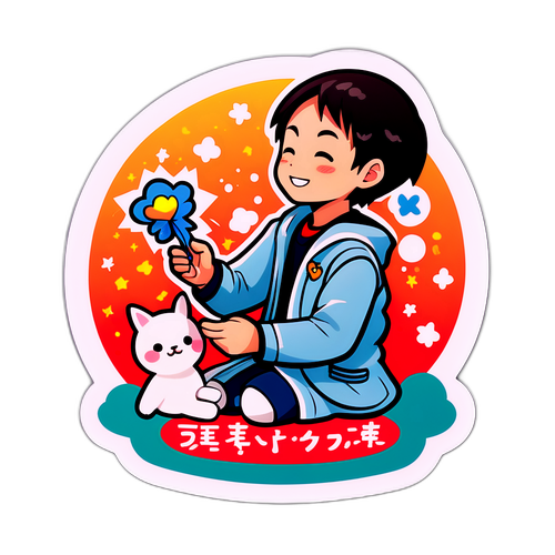 夢を語る心温まるシール