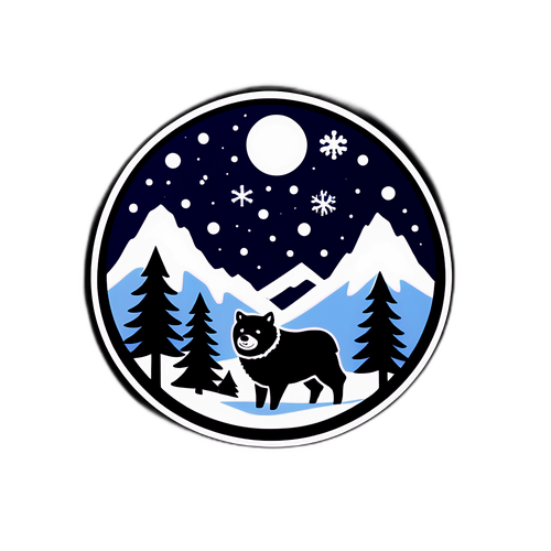 Kreatives Fargo-inspiriertes Aufkleberdesign