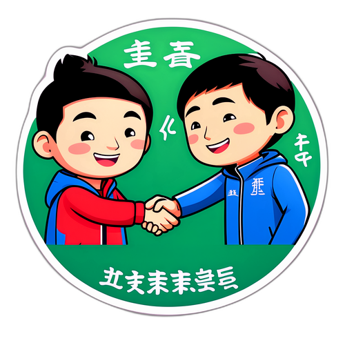 友好的握手场景