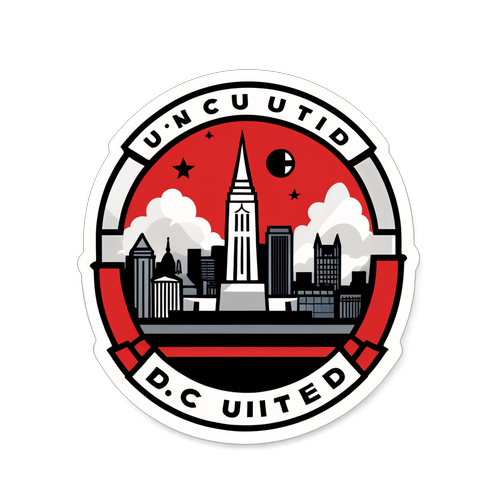 Stiker D.C. United dengan Siluet Kota