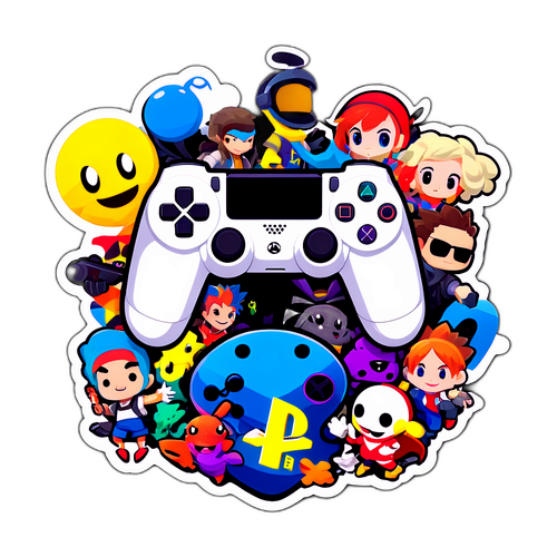 Adesivo Moderno do Playstation Plus: Aventura Sem Fim
