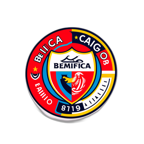 Aufkleber für das Fußballspiel Benfica vs. Famalicão