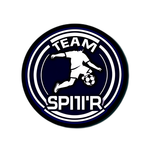 Voetbalveld Sticker met 'Team Spirit'