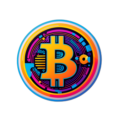 En cool och modern bitcoin-symbol med digitala element