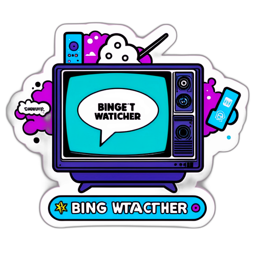 Autocollant de streaming : "Binge-watcher à volonté"