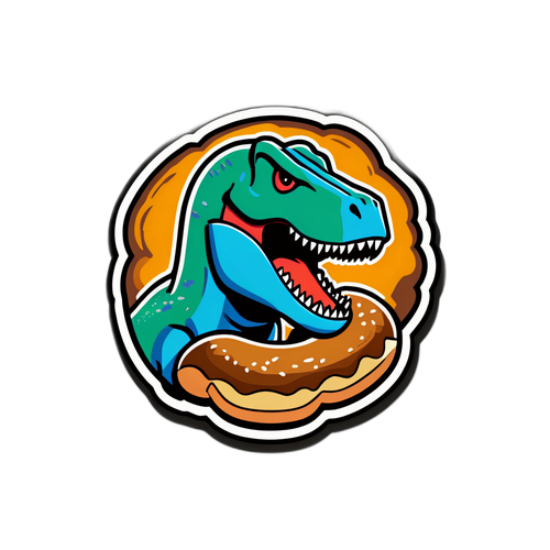 สติ๊กเกอร์ไดโนเสาร์โดนัทจาก Jurassic World Dominion