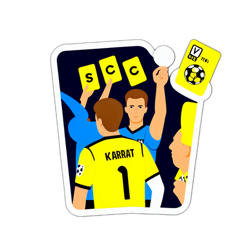 Pengadil Sepak Bola dengan Kad Kuning