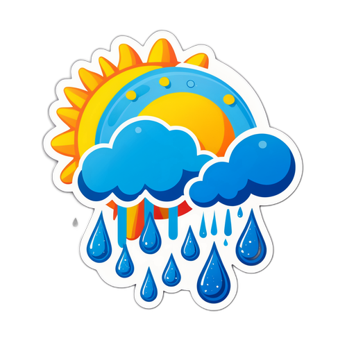 Stiker Cuaca Ceria