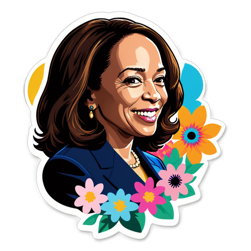 Kamala Harris i blomsterprakt: En färgglad hyllning till vår moderna ledare!