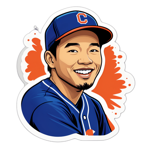 Vibranter Aufkleber von Coleman Wong für Teamgeist im Baseball