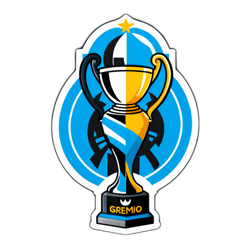 Adesivo do Grêmio Levantando o Troféu