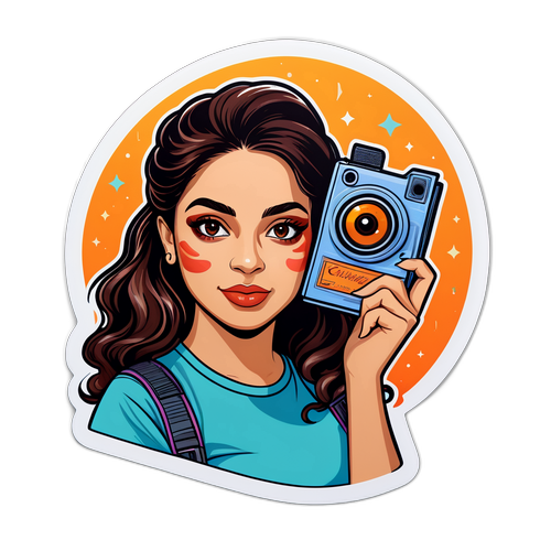 Desenho de Camila Pitanga em estilo moderno