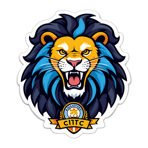 मैनचेस्टर सिटी एफ.सी. के लिए शेर का स्टिकर