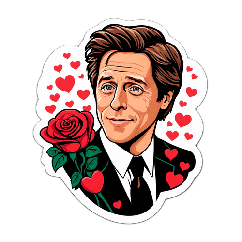 Romantyczny Sticker z Hugh Grantem