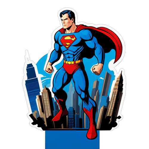 Stiker Superhero David Corenswet sebagai Superman