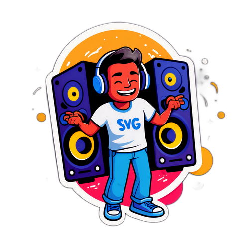 Смешной персонаж, пытающийся поднять огромный музыкальный проигрыватель