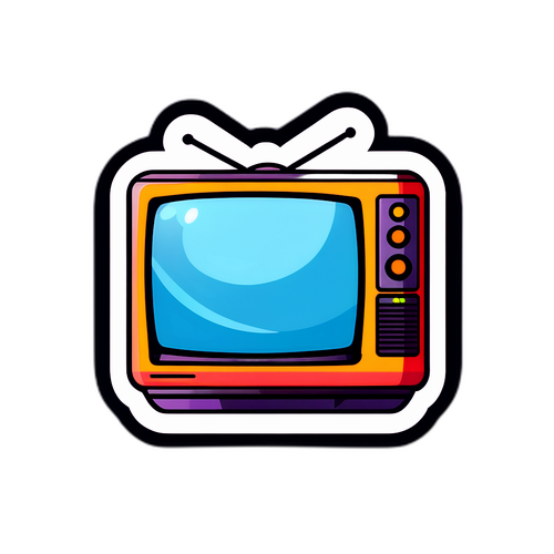 Illustration eines alten Fernsehers