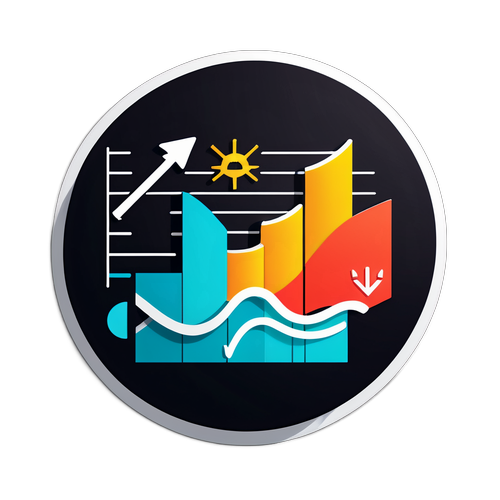 油價指數變化曲線圖貼紙