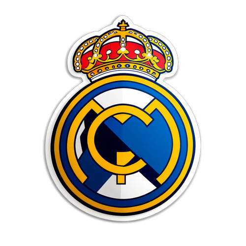 Real Madrids emblem med 'Santiago Bernabéu'