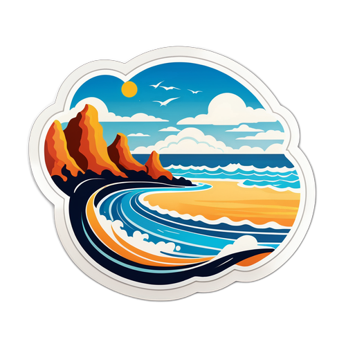 Стікер з морським пейзажем Білгород-Дністровського