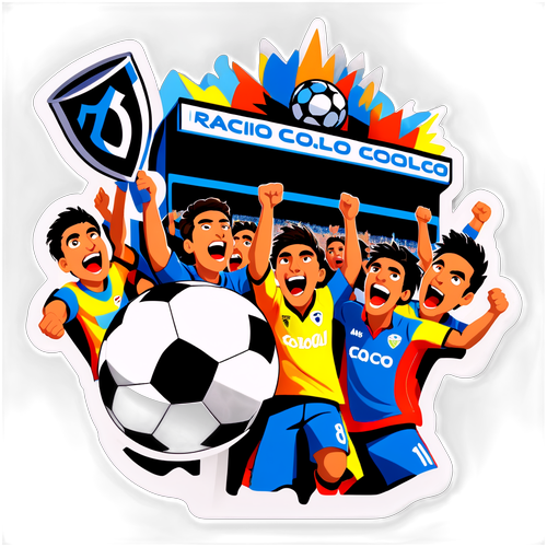 Cena emocionante do jogo Racing x Colo-Colo