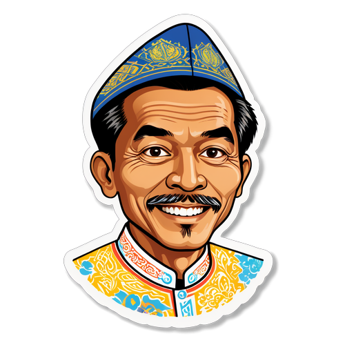 Sticker AZRB Tan Sri Wan Zaki: Menggambarkan Keanggunan Malaysian Tradisional yang Menawan!