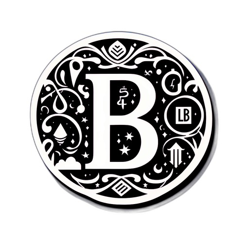 Abstract LB Design with Financial Symbols