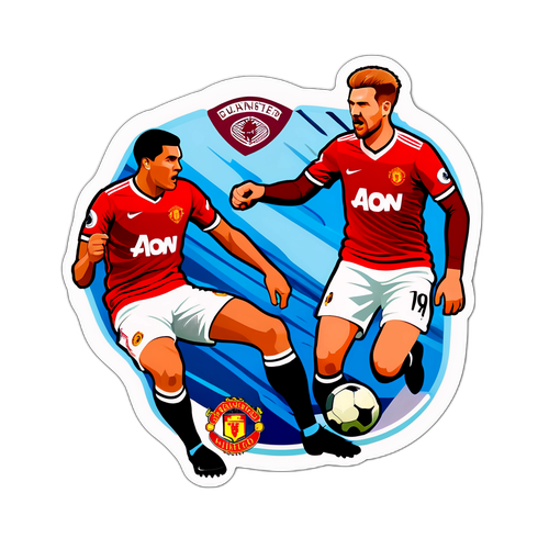 Rekaan Stiker Unik Pertandingan Burnley vs Manchester United