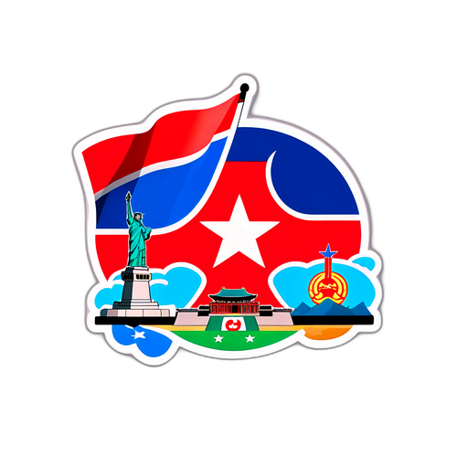 สติกเกอร์ที่แทนเกาหลีเหนือ