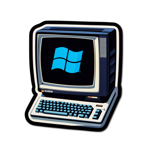 Herleef de Jaren '90: Ontdek de Vintage Windows 95 Sticker die je Nostalgisch Maakt!