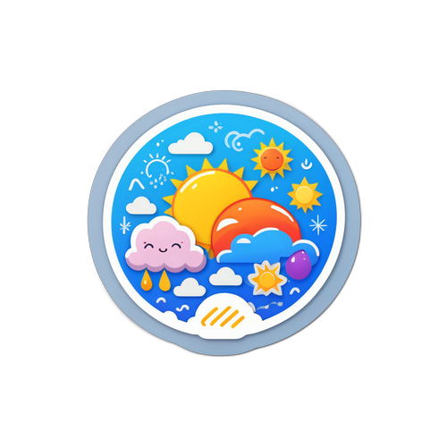 Masayang Sticker ng '날씨'