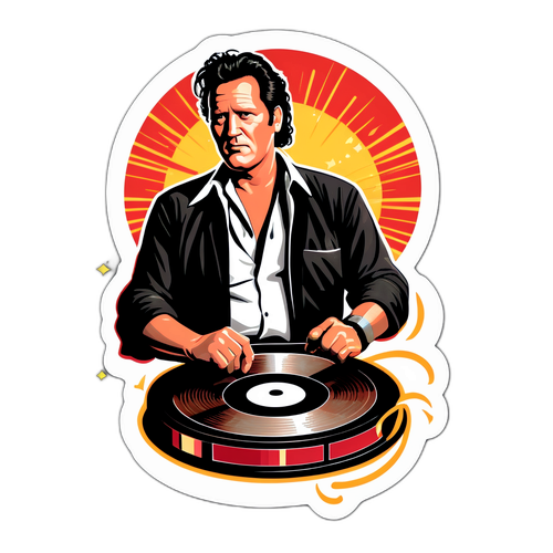 Michael Madsen Retro Vibe Sticker