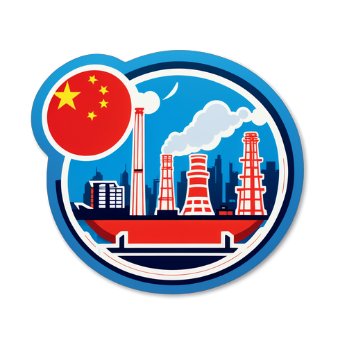 中国制造业基础的现代设计贴纸