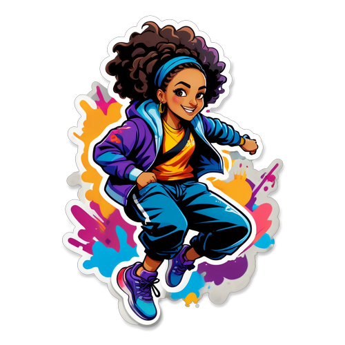 Dynamic Sticker ng Energetic na Estilo