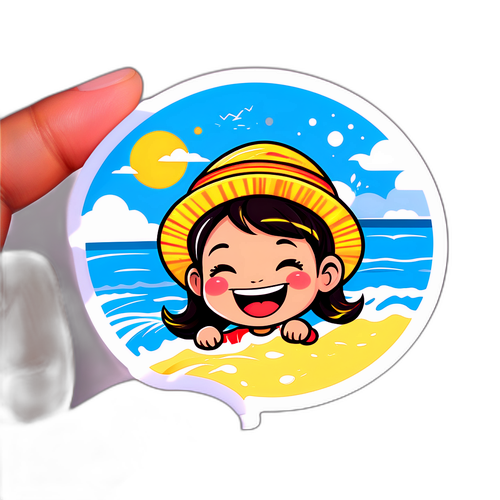 Mặt cười với nắng đẹp tại bãi biển Đà Nẵng